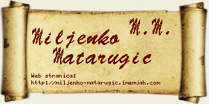 Miljenko Matarugić vizit kartica